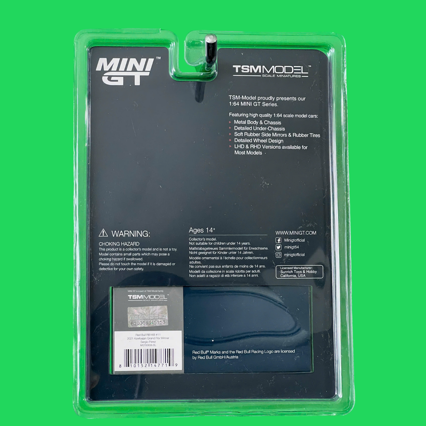 Xe Mô Hình Mini GT 836 Red Bull RB16B #11 Sergio Pérez 1:64 – Mô hình xe đua F1 chính hãng | Phiên bản giới hạn.