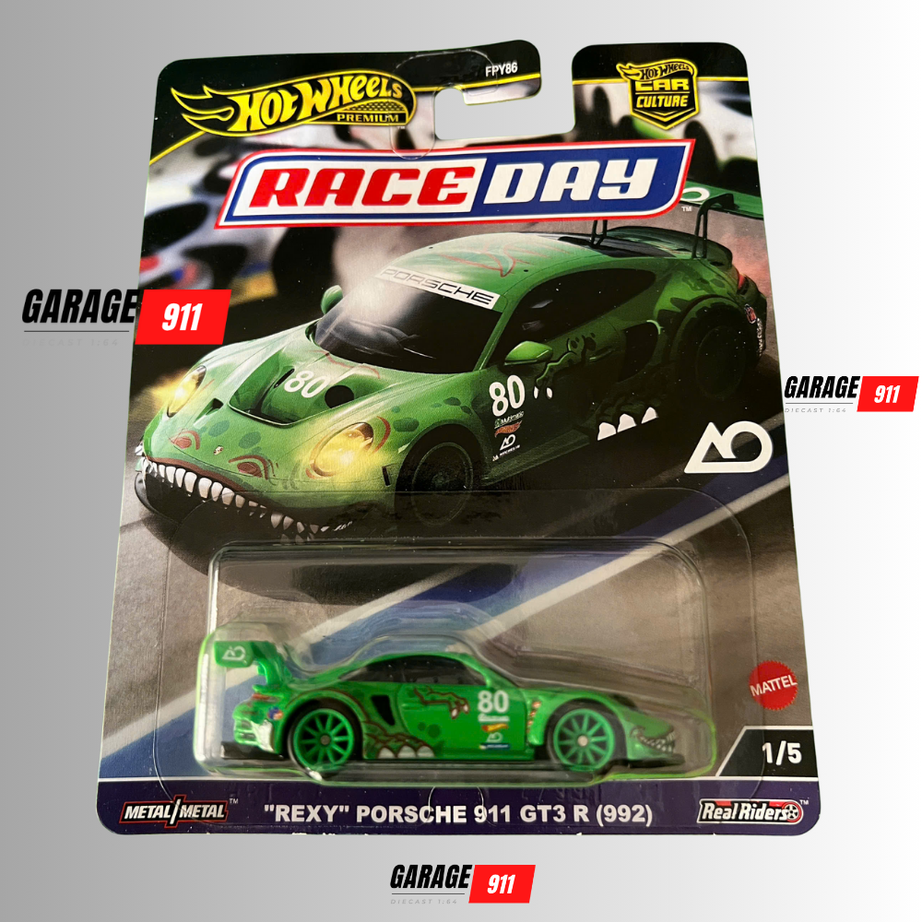 Xe Mô Hình Hotwheels Premium Race Day Car Culture “Rexy” Porsche 911 GT3 R (992).
