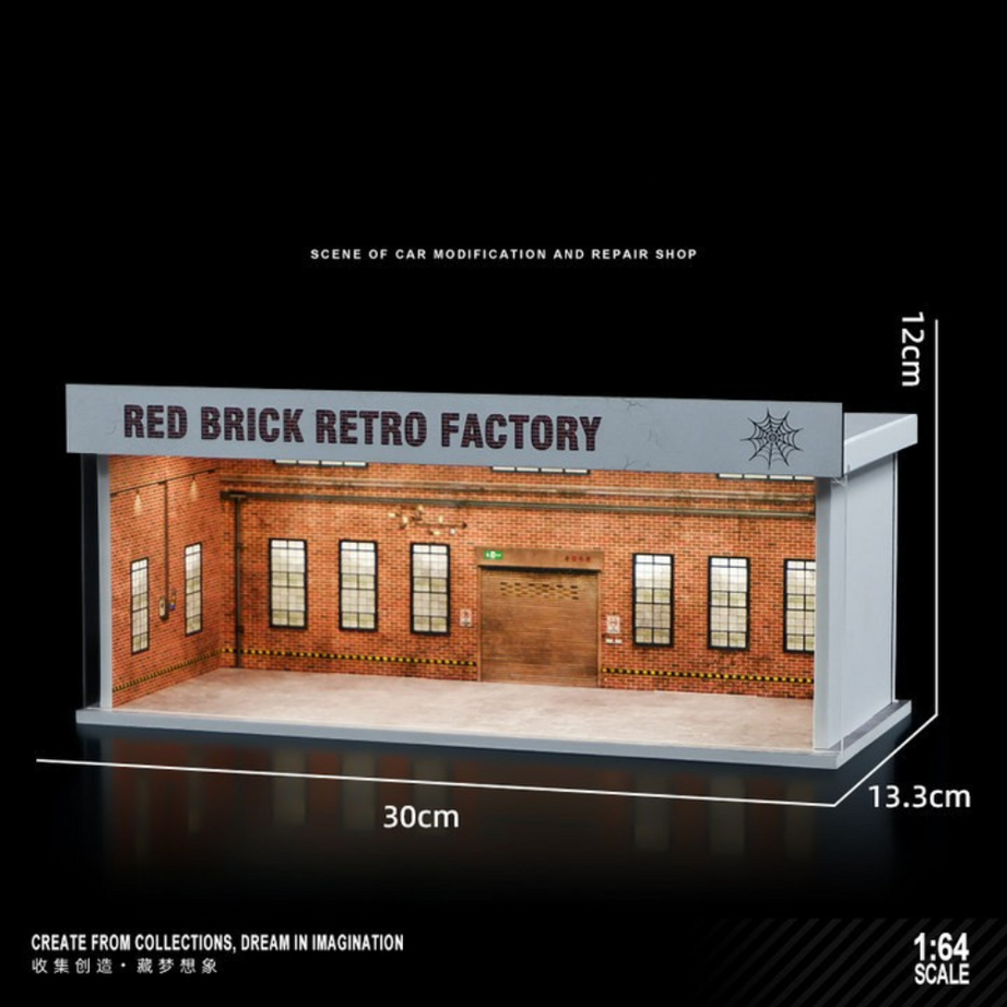 Garage  Trưng Bày Xe Mô Hình 1:64 Có Đèn LED – Tủ Mica Mini - Lắp Ráp Dễ Dàng.