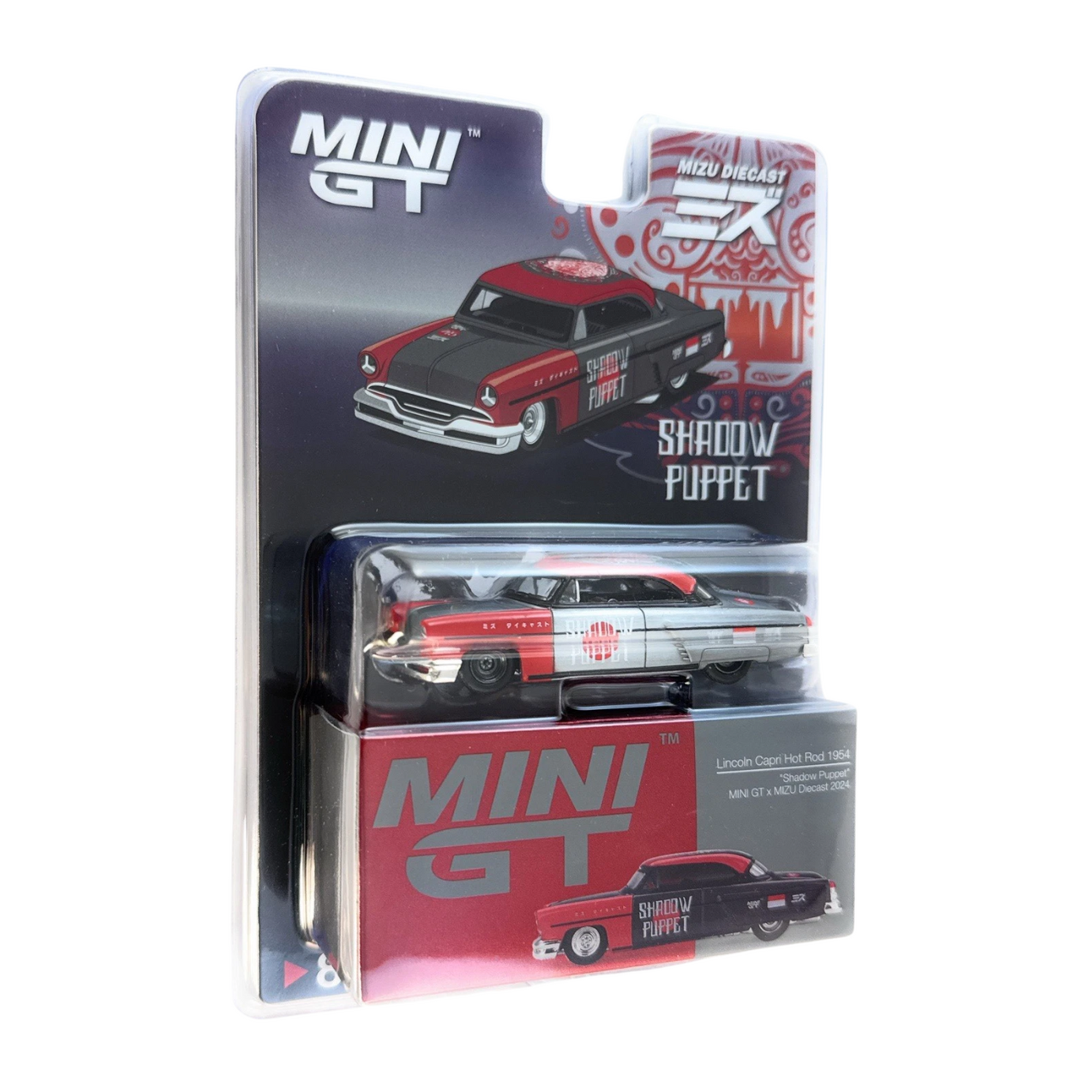 [CHASE] Xe Mô Hình Mini GT x Mizu 1:64 Lincoln Capri Hot Rod 1954 “Shadow Puppet” Chase MGT874-3F – Xe mô hình sưu tầm giới hạn.