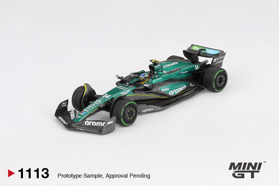 [Pre-order] Mini GT #1113 Aston Martin AMR24 #14 Fernando Alonso – F1 2024 Canadian GP