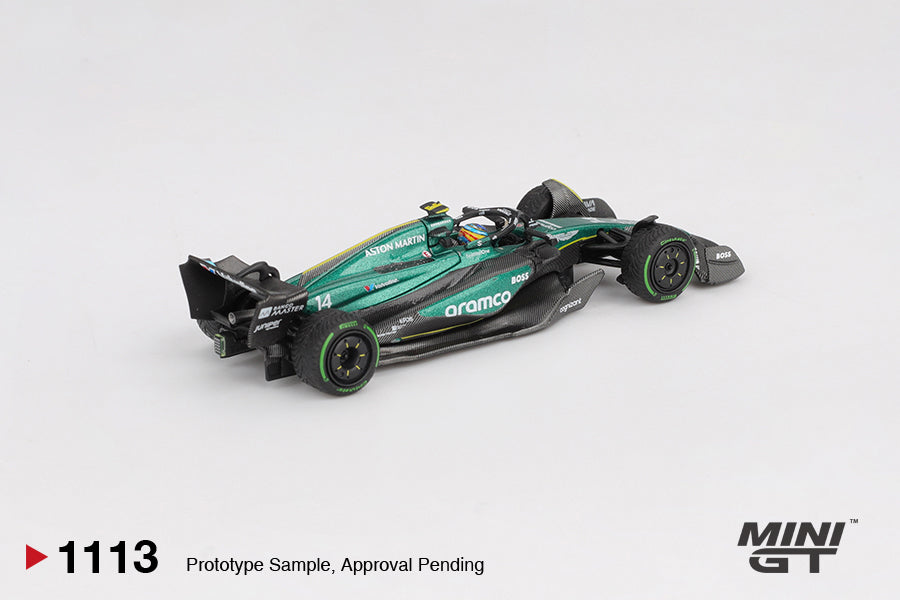 [Pre-order] Mini GT #1113 Aston Martin AMR24 #14 Fernando Alonso – F1 2024 Canadian GP