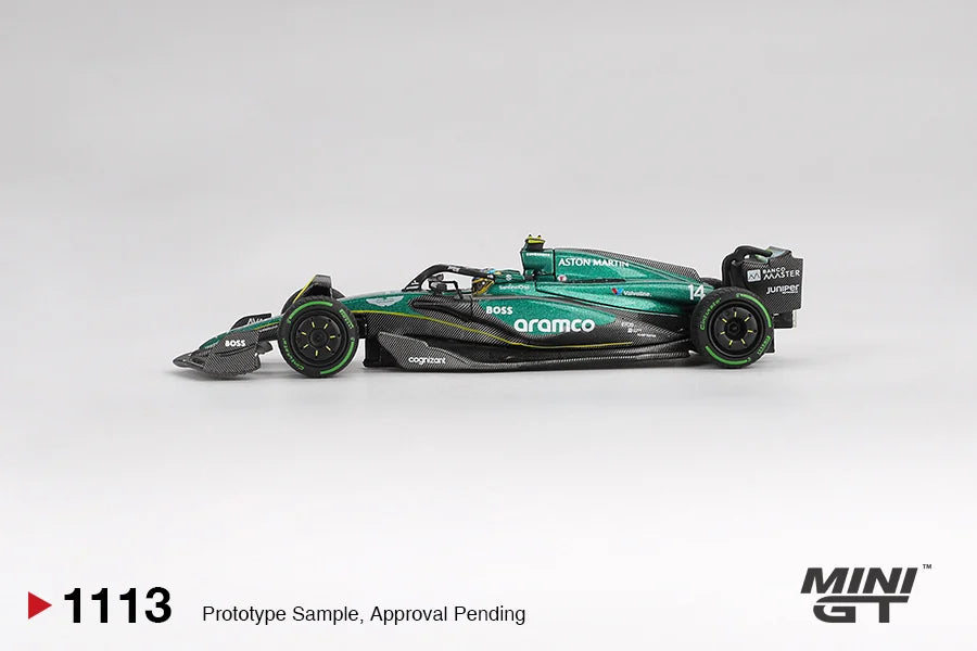 [Pre-order] Mini GT #1113 Aston Martin AMR24 #14 Fernando Alonso – F1 2024 Canadian GP