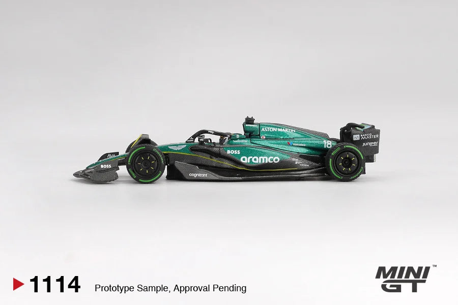 [Pre-order] Mini GT #1114 Aston Martin AMR24 #14 Lance Stroll – F1 2024 Canadian GP