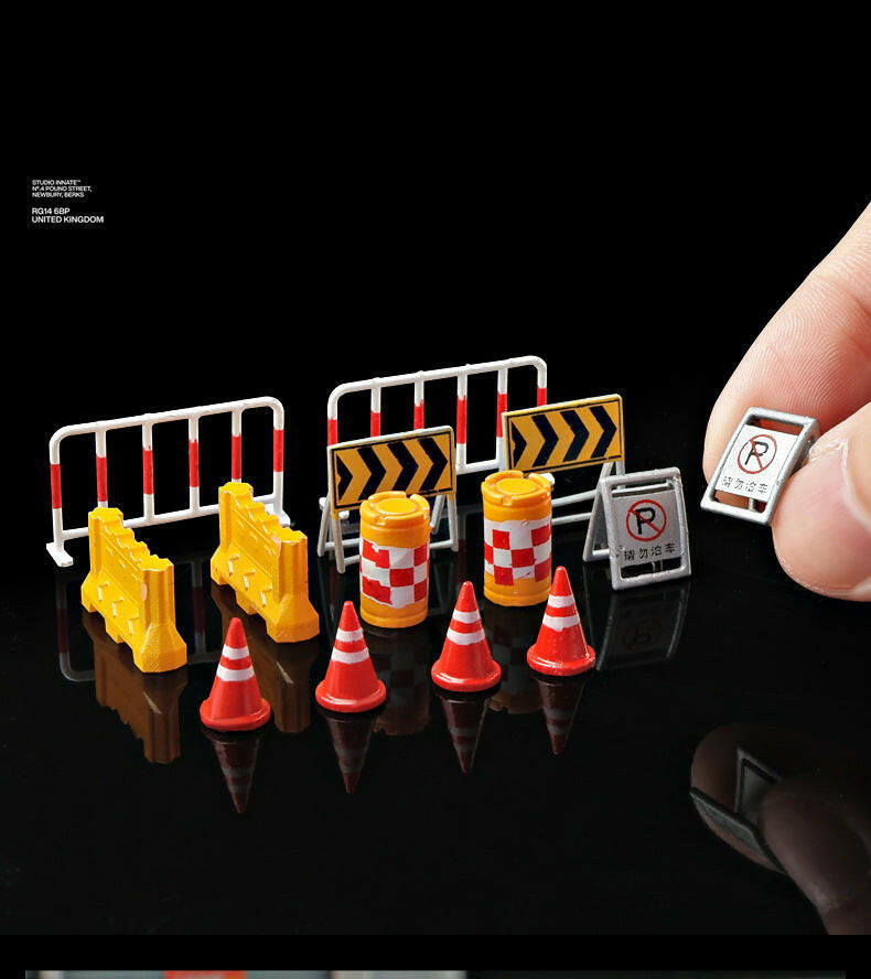 Phụ Kiện Mô Hình Cọc Giao Thông Mini 1:64 – DIY Trang Trí Cảnh Phố, Sa Bàn Diorama.
