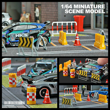 Phụ Kiện Mô Hình Cọc Giao Thông Mini 1:64 – DIY Trang Trí Cảnh Phố, Sa Bàn Diorama.