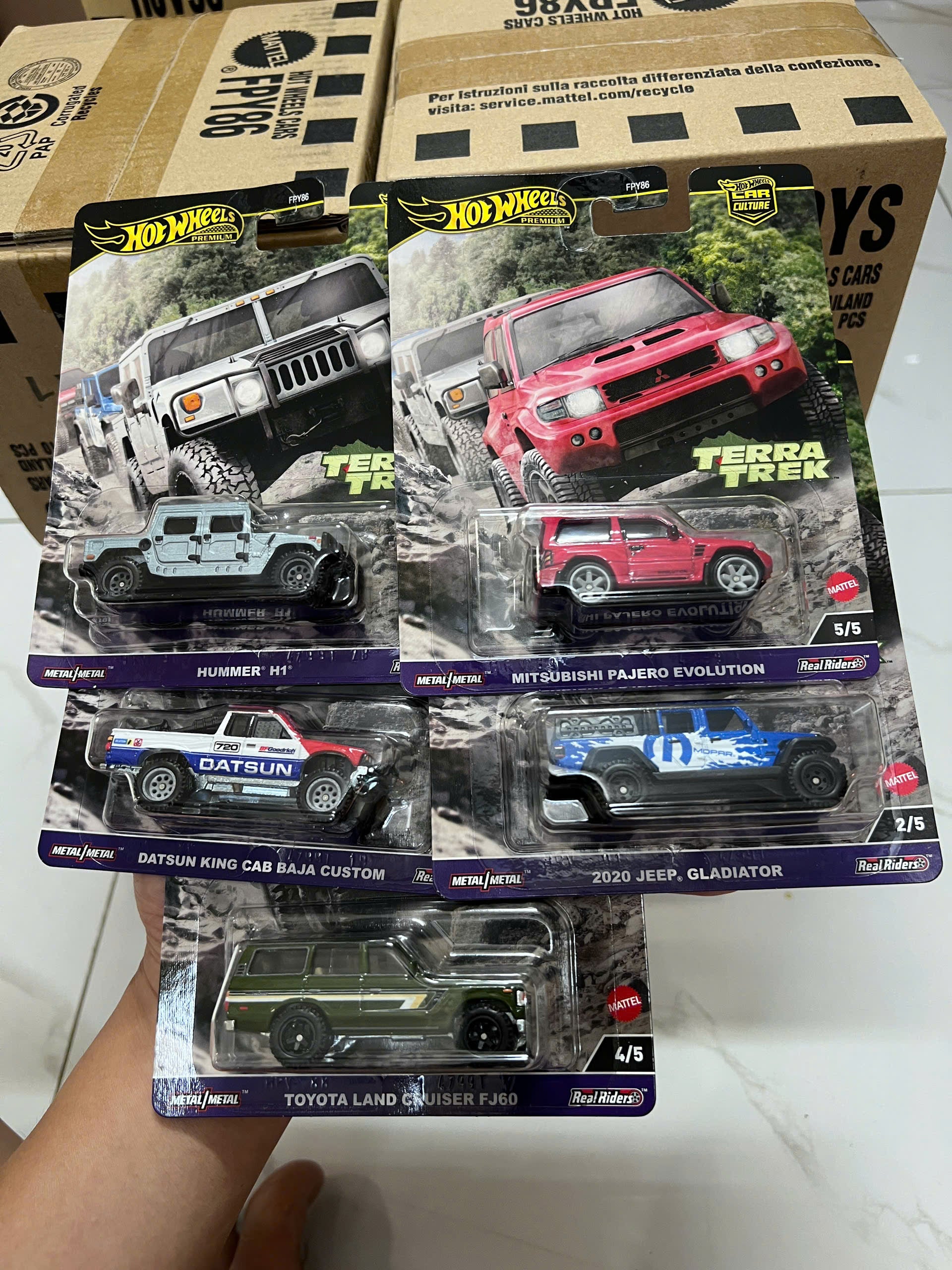 Xe Mô Hình Hot Wheels Premium Car Culture C Terra Trek set of 5 Cars FPY86-961C.