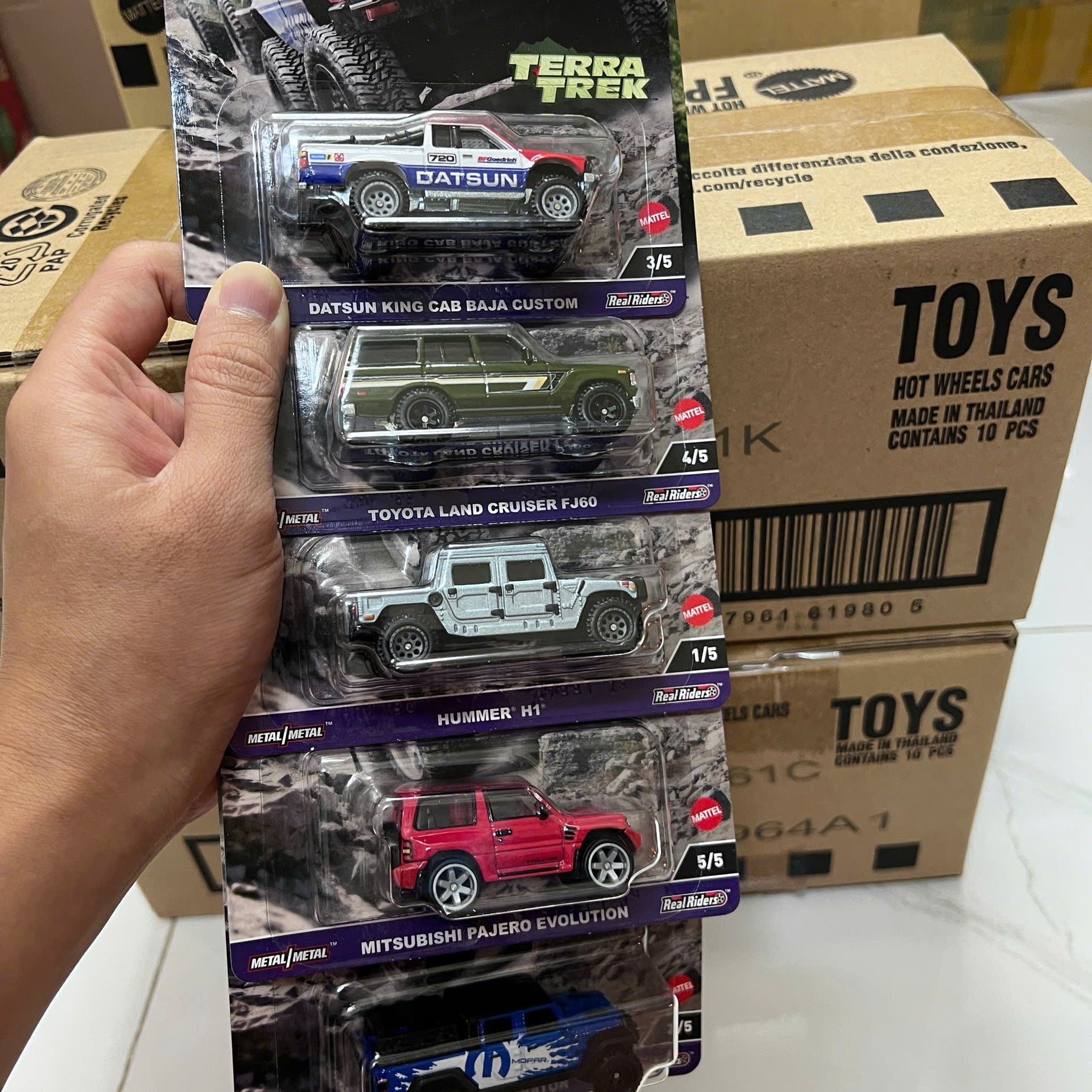 Xe Mô Hình Hot Wheels Premium Car Culture C Terra Trek set of 5 Cars FPY86-961C.