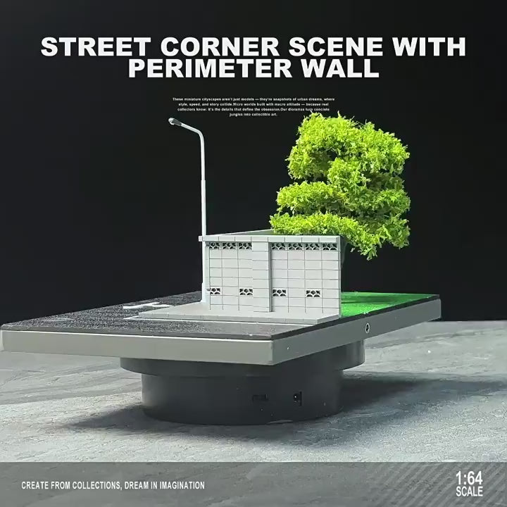 Mô Hình Diorama 1:64 – Cảnh Góc Phố, Góc Đường Có Đèn LED, Xe Mini 3D - Quà tặng cho người sưu tập xe mô hình.